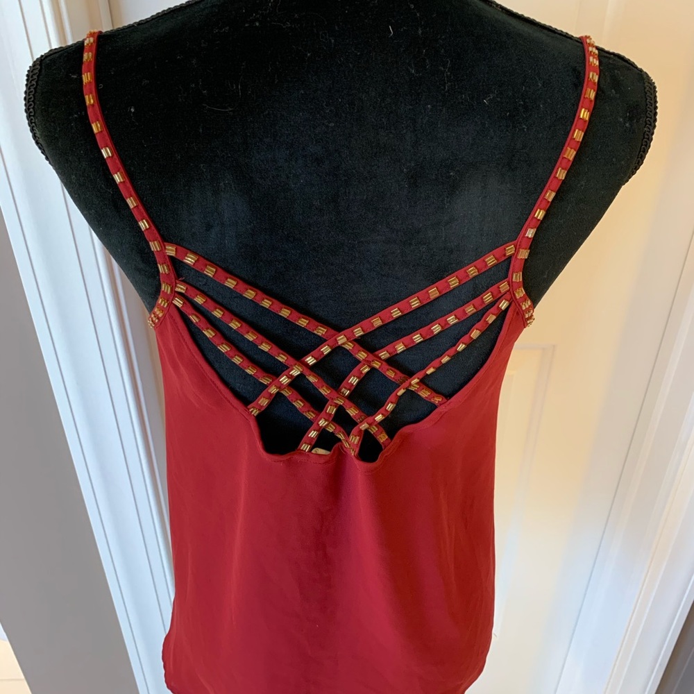 Tank top with beading